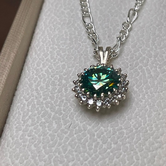 BKDiamonds Brazil Jewelry - CERTIFIED 5CT DIAMOND pendant Necklace. Silver 925. Earth mined.